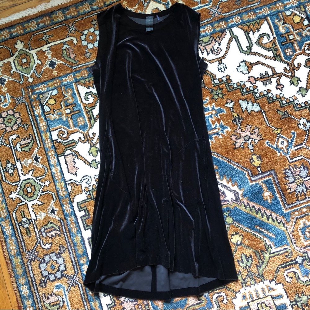 Norma Kamali Sleeveless Velvet Dress